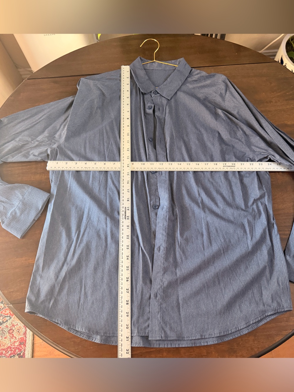 lululemon athletica Men's Navy Pinstripe Shirt Jacket